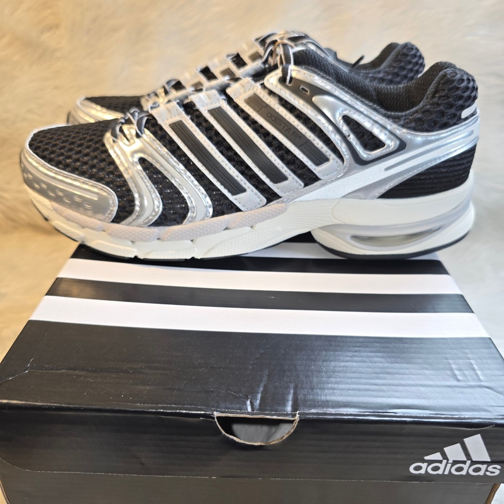 adidas Adistar Control 5 Men's 9 Women's 10 Black Silver KI6120 New - Picture 2 of 10